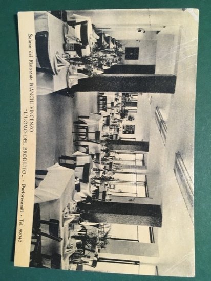 Cartolina Salone Del Ristorante Bianchi Vincenzo - L'Uomo Del Brodetto …