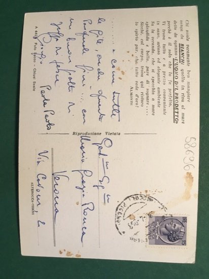 Cartolina Salone Del Ristorante Bianchi Vincenzo - L'Uomo Del Brodetto …