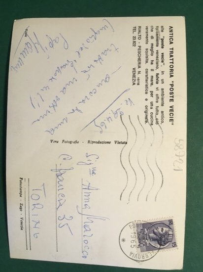 Cartolina Antico Ristorante - Poste Vecie - Rialto - Pescheria …