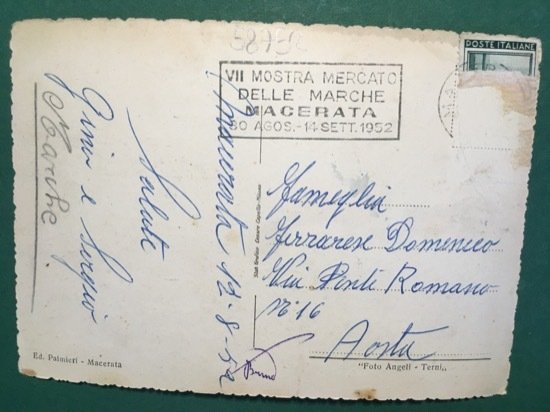 Cartolina Macerata - Piazza Della Vittoria E Monumento Ai Caduti …