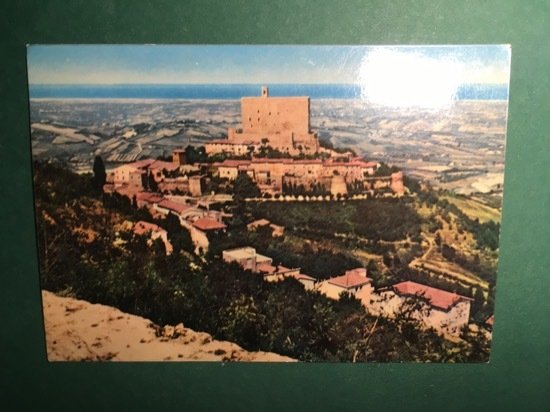 Cartolina Montefiore Conca - Visto Dalla Strada Panoramica Del Monte …