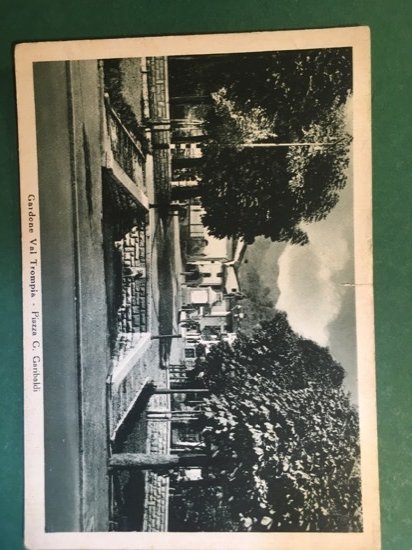 Cartolina Gardone Valtrompia - Piazza G. Garibaldi - 1947