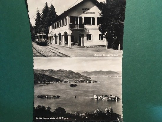 Cartolina Le Tre Isole Viste Dall'Alpino - Novara - 1958