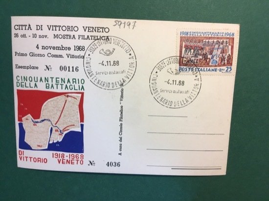 Cartolina4 Novembre Sfilata Truppe A Vittorio Veneto- Museo Della Battaglia-1968