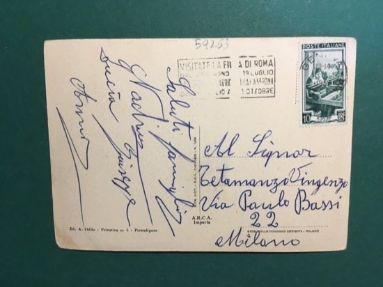 Cartolina Pietraligure - Riviera Delle Palme - Via Aurelia - …