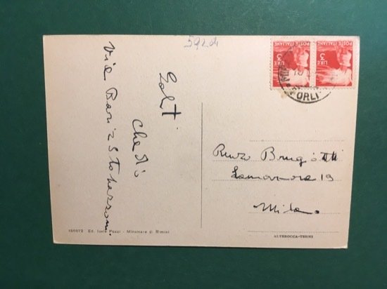 Cartolina Miramare Di Rimini - La Rotonda - Albergo Tonini …