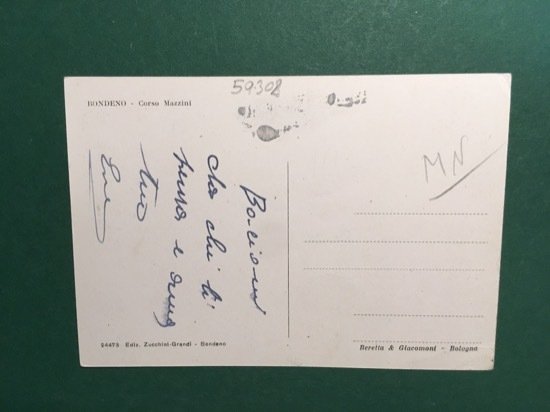 Cartolina Bondeno - Corso Mazzini - 1950 ca.