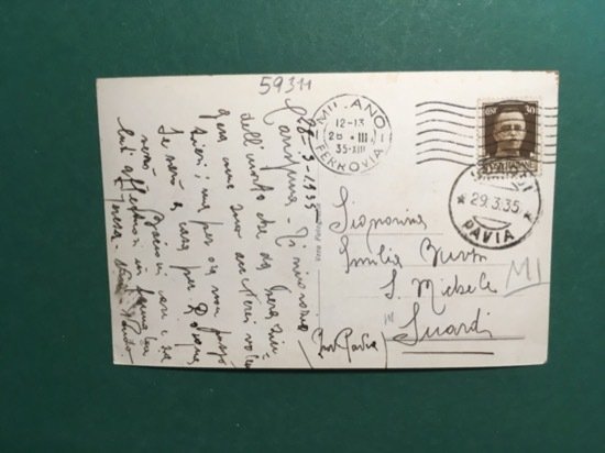 Cartolina Milano - Via Mercanti - 1935 ca.