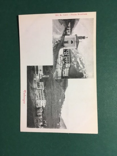 Cartolina Valnegra - Piazza Brembana - 1950 ca.