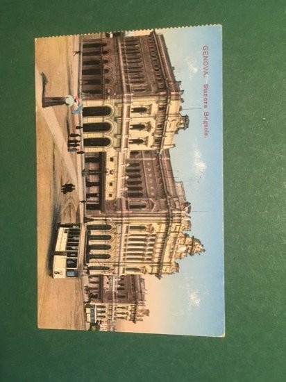 Cartolina Genova - Stazione Brignole - 1916