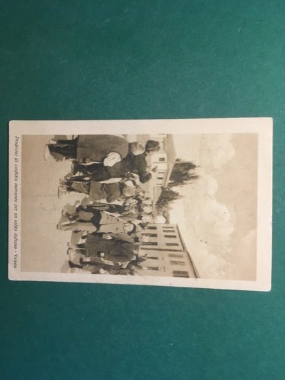 Cartolina Prodomi Di Conflitto Incruento Per Un Soldo Italiano Valona …