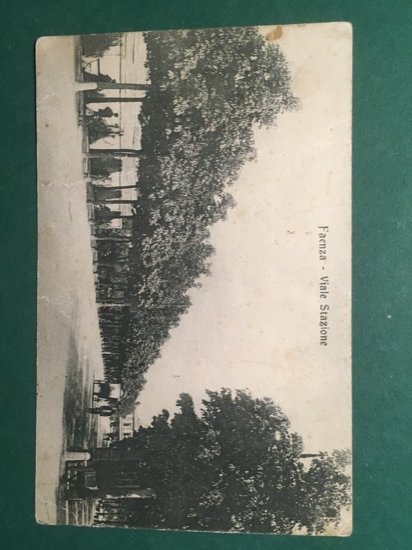 Cartolina Faenza - Viale Stazione - 1912