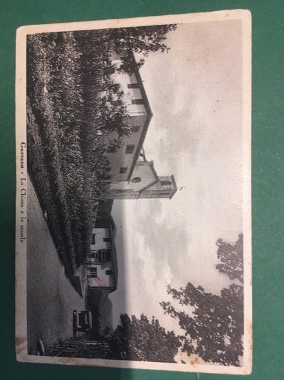 Cartolina Guzzano - La Chiesa E LE Scuole - 1930