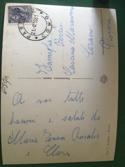 Cartolina Saluti Da Pasturo - Scrocio Panoramico - Sfondo Grigna …