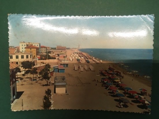 Cartolina Gatteo Mare - Panorama Della Spiaggia - 1961