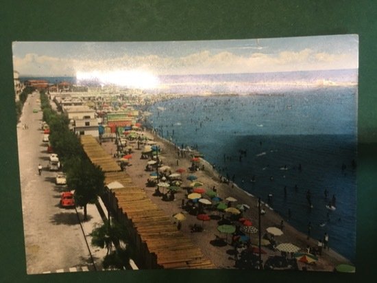 Cartolina Crotone - Lungomare - Spiaggia Balneare - 1954