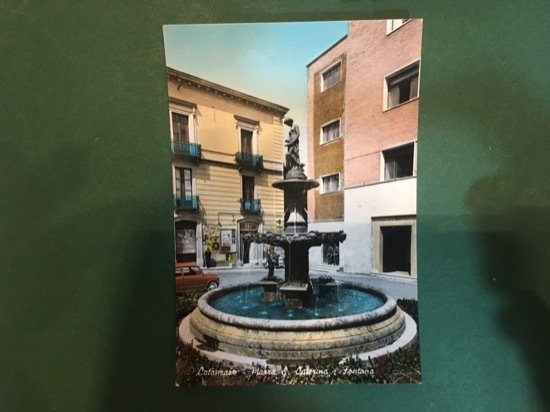 Cartolina Catanzaro - Piazza S. Caterina - Fontana - 1954