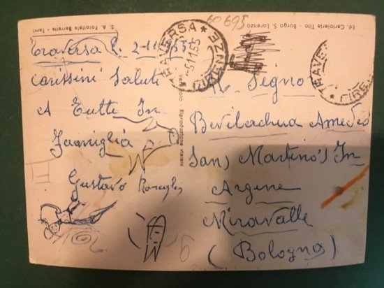 Cartolina La Traversa - Albergo Cianti - 1955