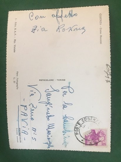 Cartolina Cosenza - Corso Mazzini - 1964