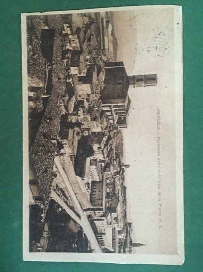 Cartolina Perugia - Panorama Della Città Visto Dalla Piazza V.E. …