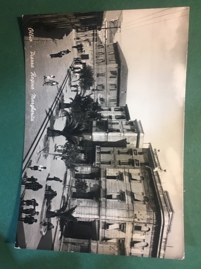 Cartolina Olbia - Piazza Regina Margherita - 1955