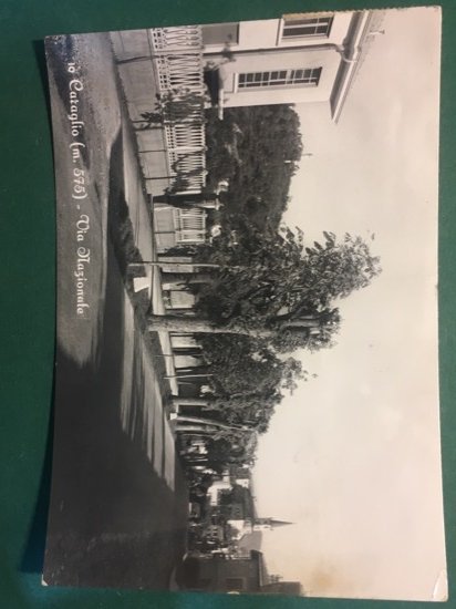 Cartolina Caraglio - Via Nazionale - 1956