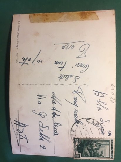 Cartolina Caraglio - Via Nazionale - 1956