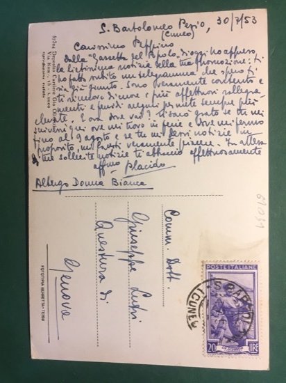 Cartolina Saluti Da S. Bartolomeo Pesio - Valle Pesio m.770 …