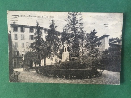 Cartolina Brescia - Monumento A Tito Speri - 1928