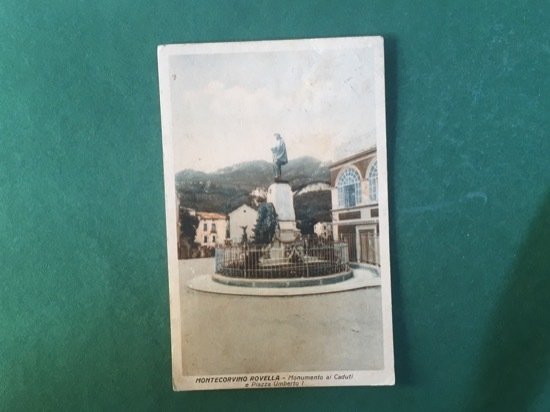 Cartolina Montecorvino - Rovella - Monumento ai Caduti e Piazza …