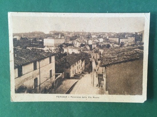 Cartolina Perugia - Panorama Dalla Via Novara - 1916