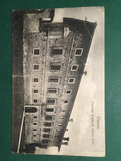 Cartolina Clusone - Palazzo Fogaccia - Scecolo XVII - 1921