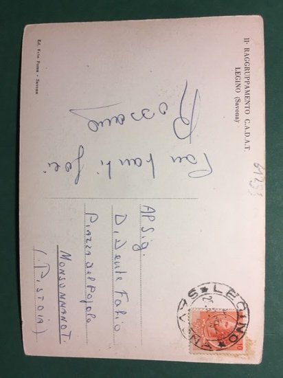 Cartolina Il Raggruppamento C.A.D.A.T. - Legino - Savona - 1955