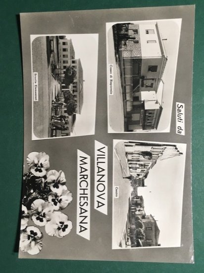 Cartolina Saluti da Villanova Marchesana - Scuole Elementari - Centro …