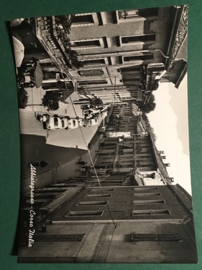 Cartolina Abbiategrasso - Corso Italia - 1960 ca.