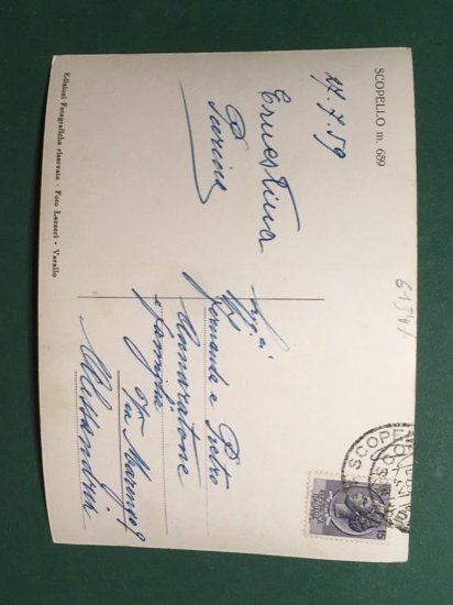 Cartolina Scodello m.659 - 1959