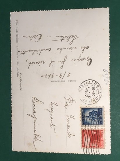 Cartolina Alessandria - Piazza Garibaldi - 1947