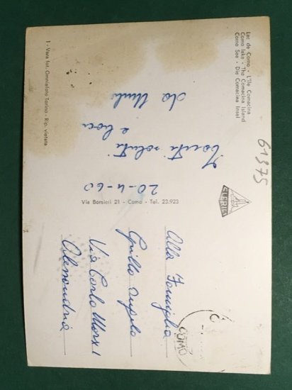 Cartolina Lago di Como - Isola Comacina - 1960