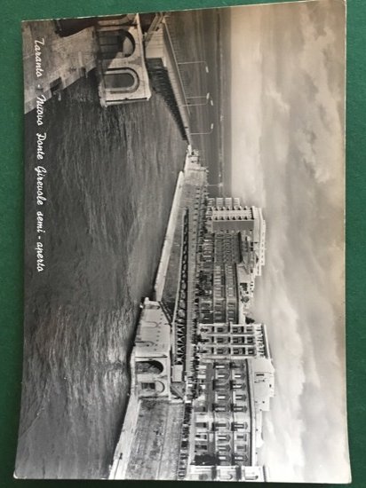 Cartolina Taranto - Nuovo Ponte Girevole Semi Aperto - 1960 …