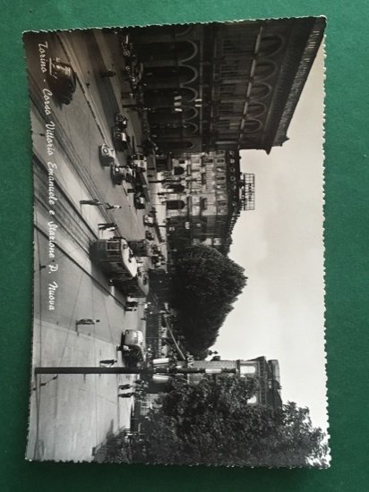 Cartolina Torino - Cosro Vittroio Emanuele e Stazione P. Nuova …