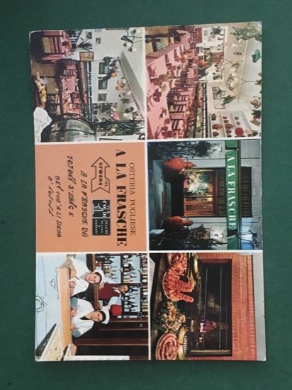 Cartolina Osteria Pugliese - A La Frasche - 1972 ca.