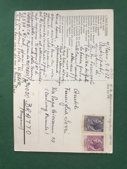 Cartolina Osteria Pugliese - A La Frasche - 1972 ca.