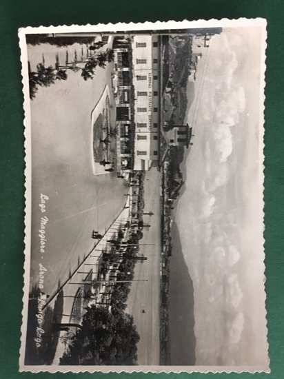 Cartolina Lago Maggiore - Arona Lungo Lago - 1958