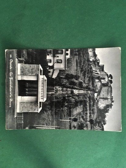Cartolina Orvieto - La Funicolare e la Rocca - 1955