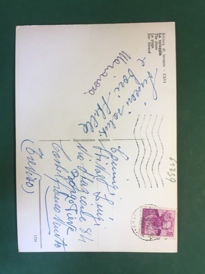 Cartolina Riviera di Levante - Cavi - La Spiaggia - …