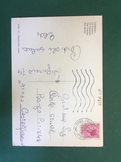 Cartolina Lignano - La Fontana - 1974