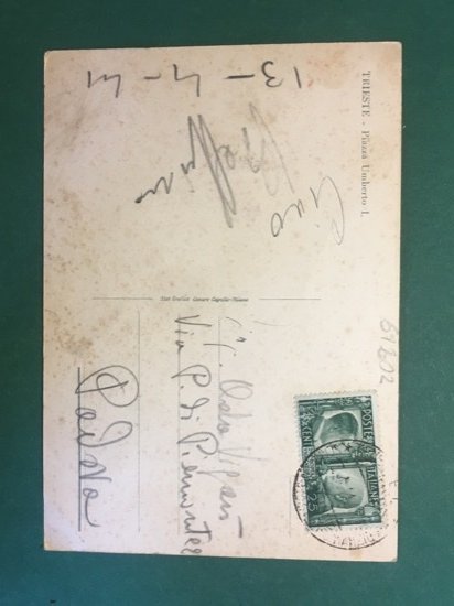 Cartolina Trieste - Piazza Umberto I - 1944