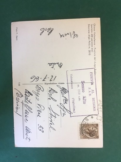 Cartolina Chiesa Valmalenco - Funivia del Lago ali - Stazione …