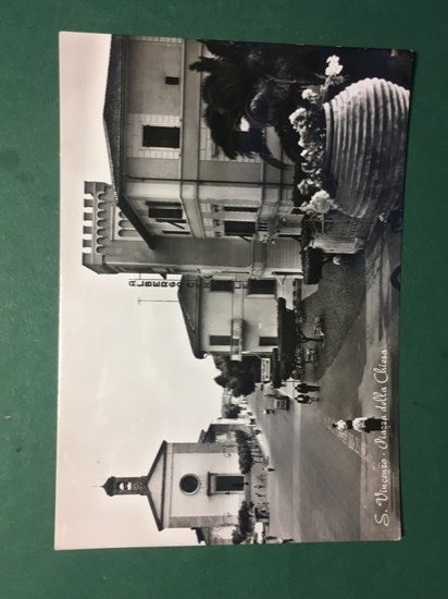 Cartolina S. Vincenzo - Piazza della Chiesa - 1959