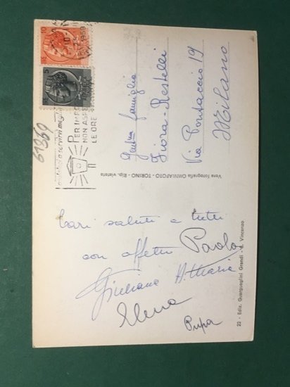 Cartolina S. Vincenzo - Piazza della Chiesa - 1959